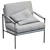 Modern Grey Armchair by Olta 3D model small image 3