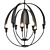 Elegant Double Cirque Chandelier 3D model small image 3
