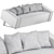 Elegant Obelisk Upholstered Sofa 3D model small image 2