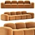Modern Muse 4-Seater Sofa 3D model small image 3