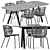 Kodo Dining Set: Chair & Table 3D model small image 5