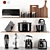 Elegant Rose Gold Kitchen Collection 3D model small image 1