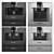 Modern Gaggenau Oven Trio 3D model small image 1