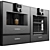 Modern Gaggenau Oven Trio 3D model small image 2