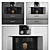 Modern Gaggenau Oven Trio 3D model small image 3