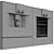 Modern Gaggenau Oven Trio 3D model small image 6