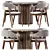 Contemporary Dining Set by Alibaba 3D model small image 1