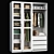 Modern White Glass Wardrobe Ikea 3D model small image 1