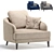 Modern Armchair MASCOT Trio Collection 3D model small image 1