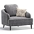 Modern Armchair MASCOT Trio Collection 3D model small image 3