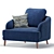 Modern Armchair MASCOT Trio Collection 3D model small image 6