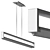Futuristic Industrial LED Linear Pendant 3D model small image 6