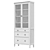 IKEA HEMNES Glass Door Cabinet 3D model small image 4