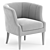 Velvet Turin Chair: Elegant Comfort 3D model small image 1