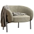 Modern Rimo Armchair: Corona Render 3D model small image 1