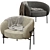 Modern Rimo Armchair: Corona Render 3D model small image 2