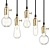 Edison Light Pendant - 5 Bulbs 3D model small image 1