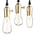 Edison Light Pendant - 5 Bulbs 3D model small image 2