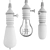 Edison Light Pendant - 5 Bulbs 3D model small image 4