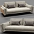 Elegant Twils HAROLD Fabric Sofa 3D model small image 2