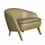 Modern Elegance: Molteni Sutton Armchair 3D model small image 1