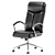 Luxury Black Leather Office Chair 3D model small image 5