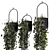 Metal Vase Hanging Plants Set 3D model small image 3