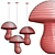 Artisan Mushroom Pendant Light 3D model small image 4