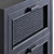 Black Cane 2-Drawer Bedside Table 3D model small image 2