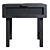 Sleek Black Cane Bedside Table 3D model small image 3