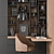 Home Office Desk & Bookcase 3D model small image 2