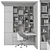 Home Office Desk & Bookcase 3D model small image 3