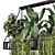 Modern Metal Box Hanging Plants 3D model small image 5