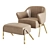 Rossato Inspired Jackie Armchair 02 3D model small image 2