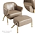 Rossato Inspired Jackie Armchair 02 3D model small image 4