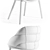 Sleek Camilla Chair Cattelan Style 3D model small image 6