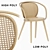Rattan Armchair with Timber Details 3D model small image 5