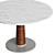 Sunset Marble Wood Lounge Table 3D model small image 2