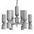 Elegant Two-Tier Chandelier 3D model small image 4