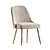 Mid-Century Velvet Dining Chair 3D model small image 1