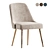 Mid-Century Velvet Dining Chair 3D model small image 5