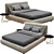 Luxurious Flou Merkurio Bed Frame 3D model small image 6