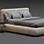 Luxurious Flou Merkurio Bed Frame 3D model small image 2