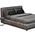 Luxurious Flou Merkurio Bed Frame 3D model small image 4