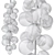 Hand-Painted Palm Bubble Chandelier. 3D model small image 4