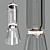 Elegant Noctambule Suspension Light 3D model small image 3