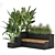 Concrete Pot Outdoor Plants Set 3D model small image 6