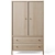 Keane Modern Wood Armoire 3D model small image 2