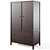 Keane Modern Wood Armoire 3D model small image 4