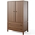 Keane Modern Wood Armoire 3D model small image 5